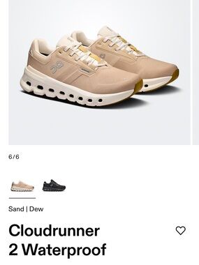 On Running Cloudrunner 2 Waterproof in Sand and Dew